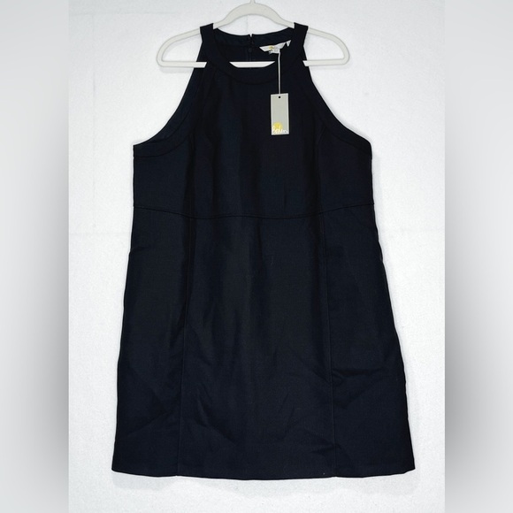 Boden Sleeveless Mini Shift Dress In Black Size 16/18 New - Picture 4 of 9